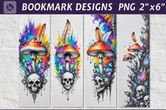 Mushroom glade Printable Bookmark 4 PNG Product Image 1