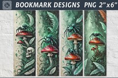 Spider and Skull Printable Bookmark 4 PNG Product Image 1