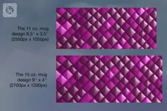3D Mosaic mug PNG sublimation. 11 & 15 oz mug wrap Product Image 2
