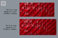 3D Mosaic mug PNG sublimation. 11 &amp; 15 oz mug wrap Product Image 2