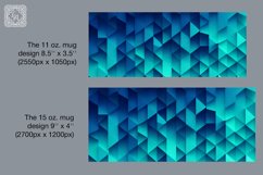 3D Mosaic mug PNG sublimation. 11 &amp; 15 oz mug wrap Product Image 2