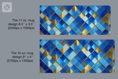 3D Mosaic mug PNG sublimation. 11 &amp; 15 oz mug wrap Product Image 2