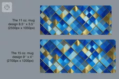 3D Mosaic mug PNG sublimation. 11 & 15 oz mug wrap Product Image 2