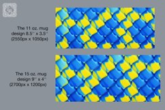 3D Mosaic mug PNG sublimation. 11 &amp; 15 oz mug wrap Product Image 2