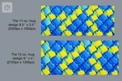 3D Mosaic mug PNG sublimation. 11 & 15 oz mug wrap Product Image 2