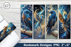 Raven &amp; Phoenix Printable Bookmark 4 PNG Product Image 1