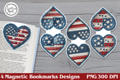 4-th of July Magnetic Bookmarks 4 PNG Product Image 1