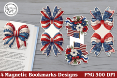 4-th of July Magnetic Bookmarks 4 PNG Product Image 1