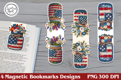 4-th of July Magnetic Bookmarks 4 PNG Product Image 1