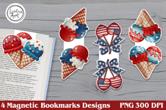 4-th of July Magnetic Bookmarks 4 PNG Product Image 1
