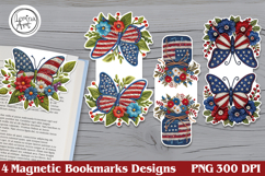 4-th of July Magnetic Bookmarks 4 PNG Product Image 1