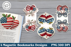 4-th of July Magnetic Bookmarks 4 PNG Product Image 1