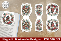 Christmas Magnetic Bookmarks 3 PNG Product Image 1