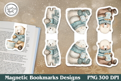 Christmas Magnetic Bookmarks 4 PNG Product Image 1