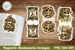 Gothic Magnetic Bookmarks 4 PNG Product Image 1