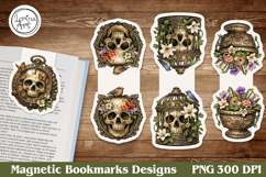 Gothic Magnetic Bookmarks 4 PNG Product Image 1