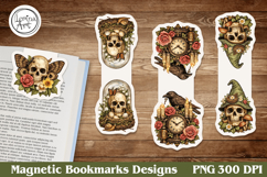 Gothic Magnetic Bookmarks 4 PNG Product Image 1
