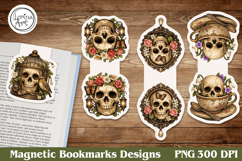 Gothic Magnetic Bookmarks 4 PNG Product Image 1