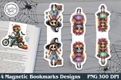Zombie / Halloween Magnetic Bookmarks 4 PNG Product Image 1