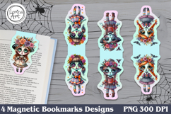Zombie / Halloween Magnetic Bookmarks 4 PNG Product Image 1