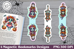 Zombie / Halloween Magnetic Bookmarks 4 PNG Product Image 1