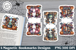 Zombie / Halloween Magnetic Bookmarks 4 PNG Product Image 1