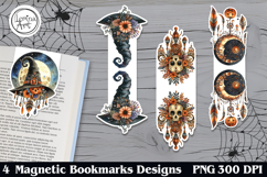 Halloween Magnetic Bookmarks 4 PNG Product Image 1