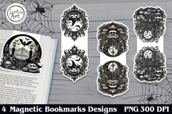 Gothic / Halloween Magnetic Bookmarks 4 PNG Product Image 1