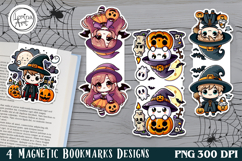 Halloween Magnetic Bookmarks 4 PNG Product Image 1