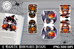 Halloween Magnetic Bookmarks 4 PNG Product Image 1