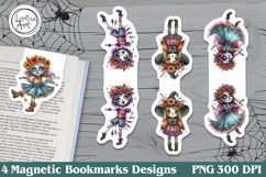 Zombie / Halloween Magnetic Bookmarks 4 PNG Product Image 1