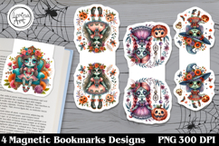 Zombie / Halloween Magnetic Bookmarks 4 PNG Product Image 1