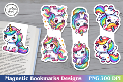 Unicorn Magnetic Bookmarks 4 PNG Product Image 1