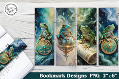 Frog Printable Bookmark 4 PNG Product Image 1