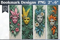 Mardi Gras Printable Bookmark 4 PNG / Mask Product Image 1
