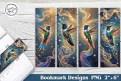 Hummingbird Printable Bookmark 4 PNG Product Image 1