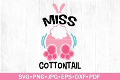 Miss CottonTail SVG - Easter Girl SVG Product Image 1