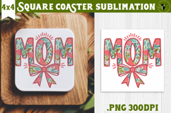 Square Coaster | Mothers Day | Flowers, Mom Product Image 1