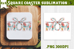 Square Coaster | Mothers Day | Flowers, Mom Product Image 1