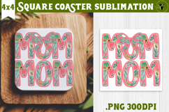 Square Coaster | Mothers Day | Flowers, Mom Product Image 1