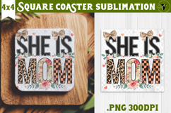 Square Coaster | Mothers Day | Flowers, Mom Product Image 1