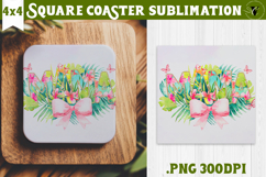 Square Coaster | Mothers Day | Flowers, Mom Product Image 1