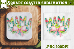 Square Coaster | Mothers Day | Flowers, Mom Product Image 1