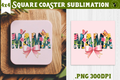 Square Coaster | Mothers Day | Flowers, Mom Product Image 1