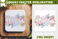 Square Coaster | Mothers Day | Flowers, Mom Product Image 1