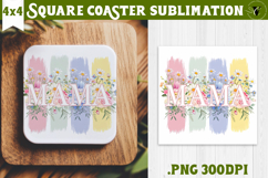 Square Coaster | Mothers Day | Flowers, Mom Product Image 1