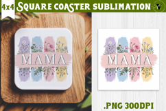 Square Coaster | Mothers Day | Flowers, Mom Product Image 1