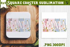 Square Coaster | Mothers Day | Flowers, Mom Product Image 1