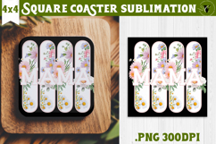 Square Coaster | Mothers Day | Flowers, Mom Product Image 1