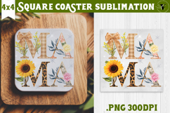 Square Coaster | Mothers Day | Flowers, Mom Product Image 1